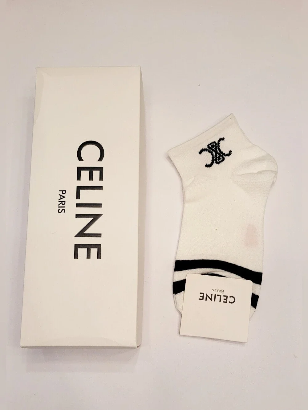 🇫🇷 CELINE White Logo✨️ Ankle Socks🧦